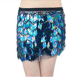 Юбка для танца 180х34см № 4, градиент фиолетовый+зеленый