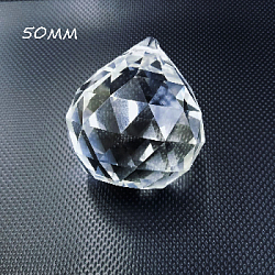 Прозрачный кристалл "Граненая капля", 50 мм