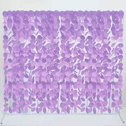 Занавес из бумажных кругов на нитях 5 шт х 2 м, светло-сиреневый